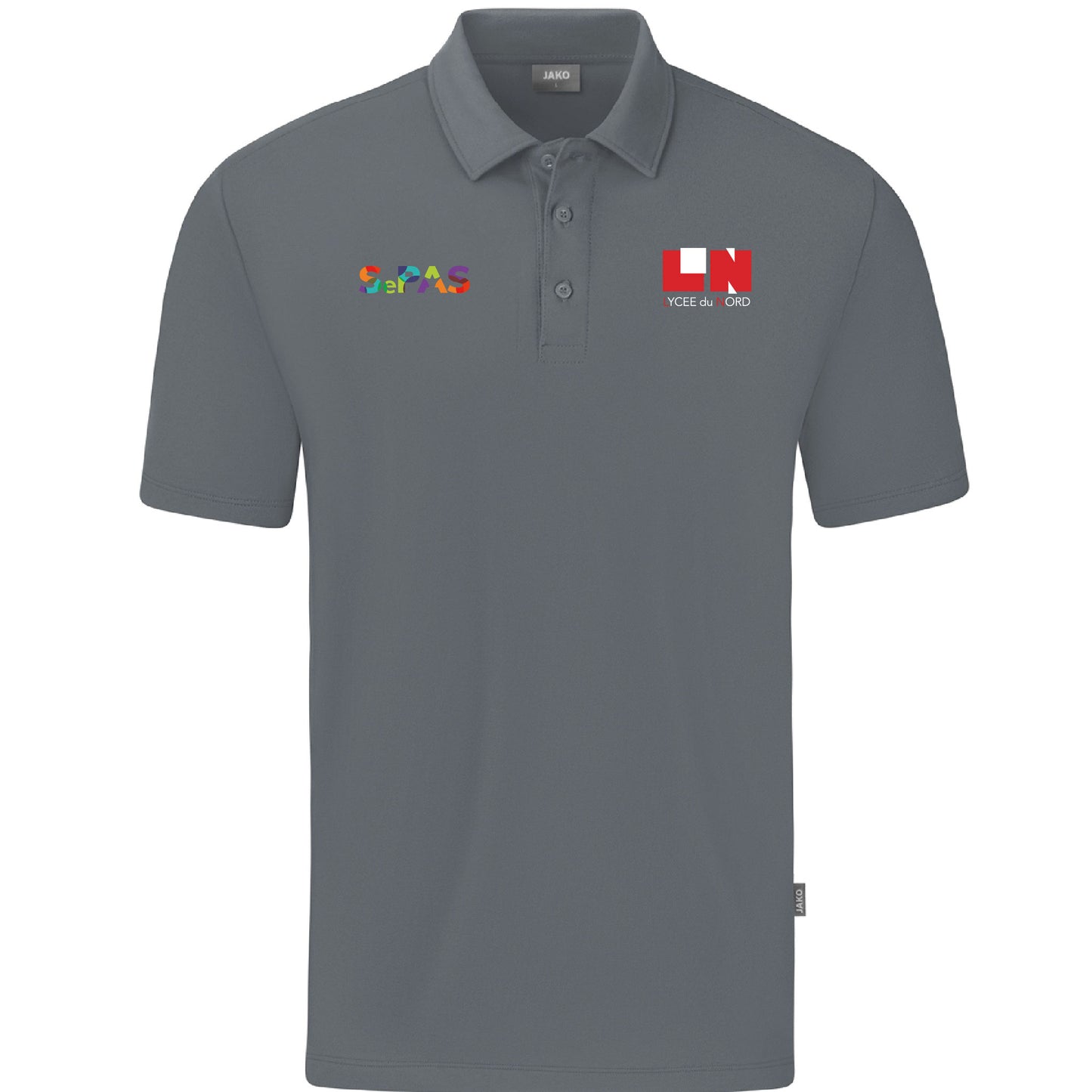 JAKO Polo Organic Coton Stretch - Hommes - Logo LN & SePAS (Broderie-C6321)