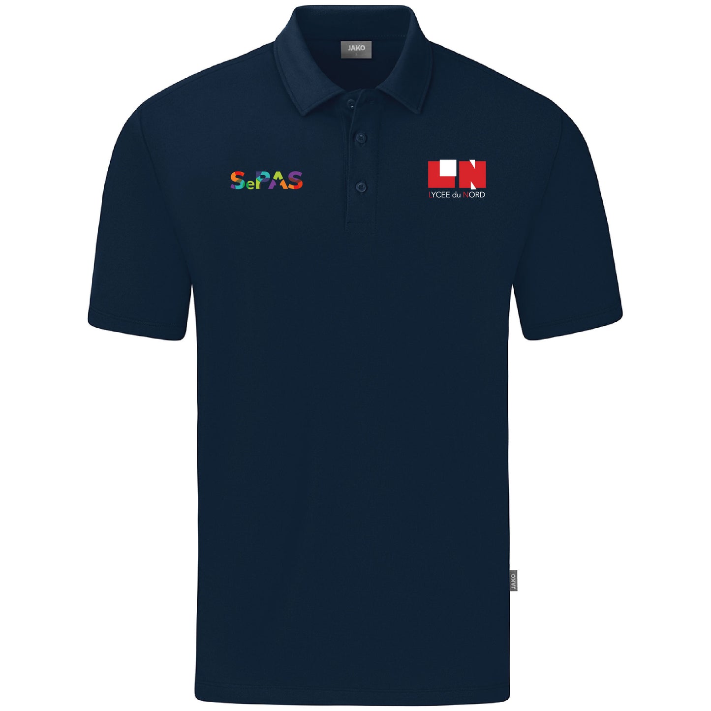 JAKO Polo Organic Coton Stretch - Hommes - Logo LN & SePAS (Broderie-C6321)