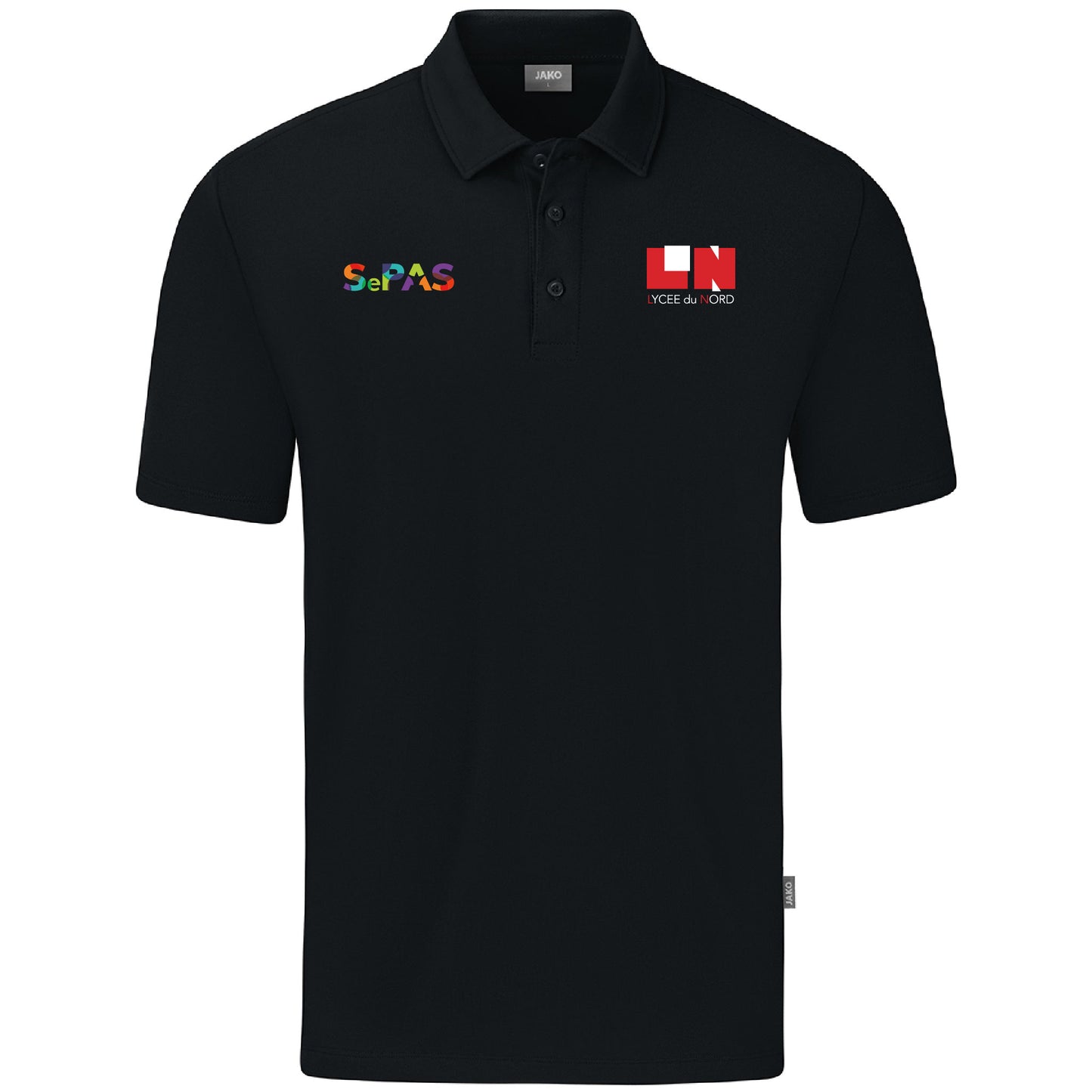 JAKO Polo Organic Coton Stretch - Hommes - Logo LN & SePAS (Broderie-C6321)