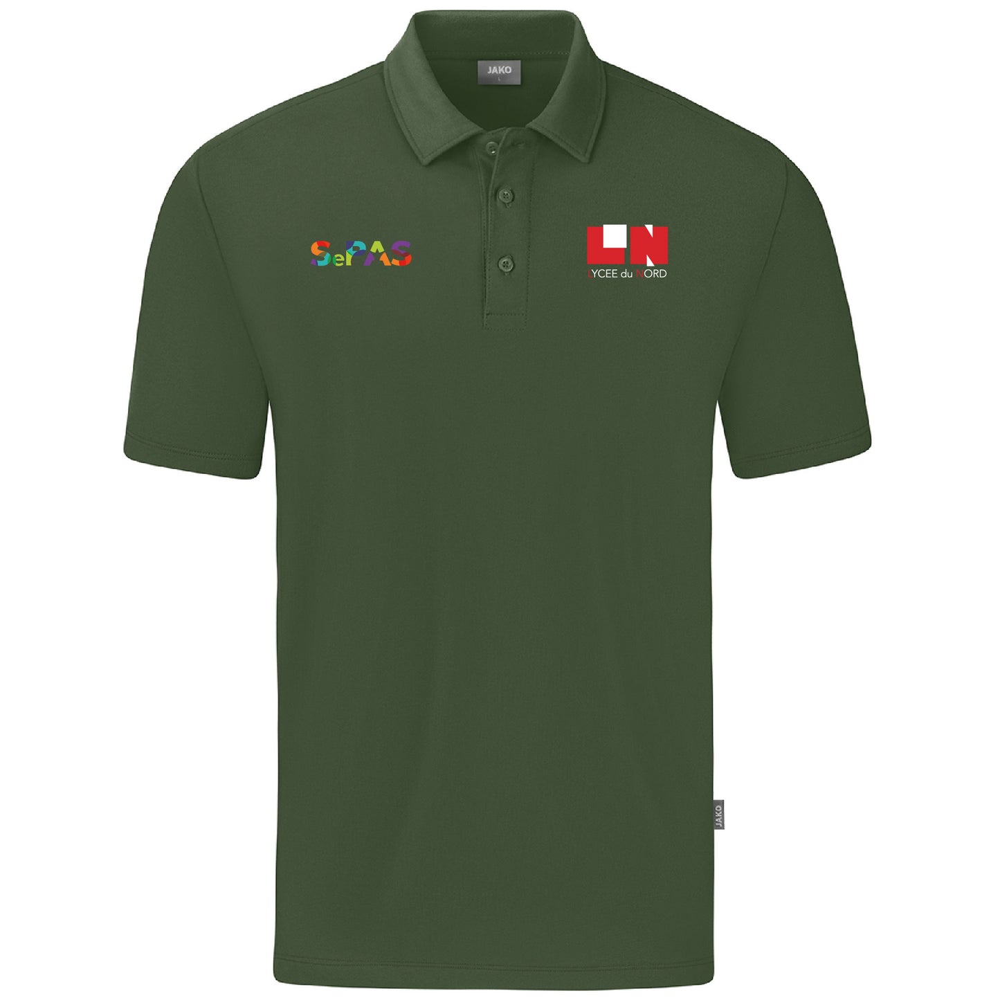 JAKO Polo Organic Coton Stretch - Hommes - Logo LN & SePAS (Broderie-C6321)