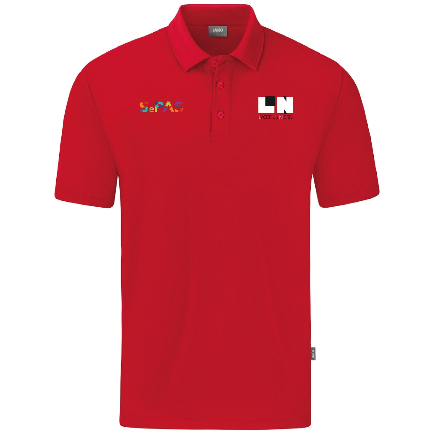 JAKO Polo Organic Coton Stretch - Hommes - Logo LN & SePAS (Broderie-C6321)