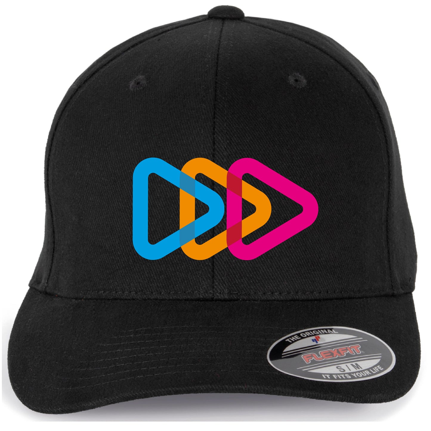 Casquette Flexfit coton brossé - TRIPLAY (KP907-noir-broderie)