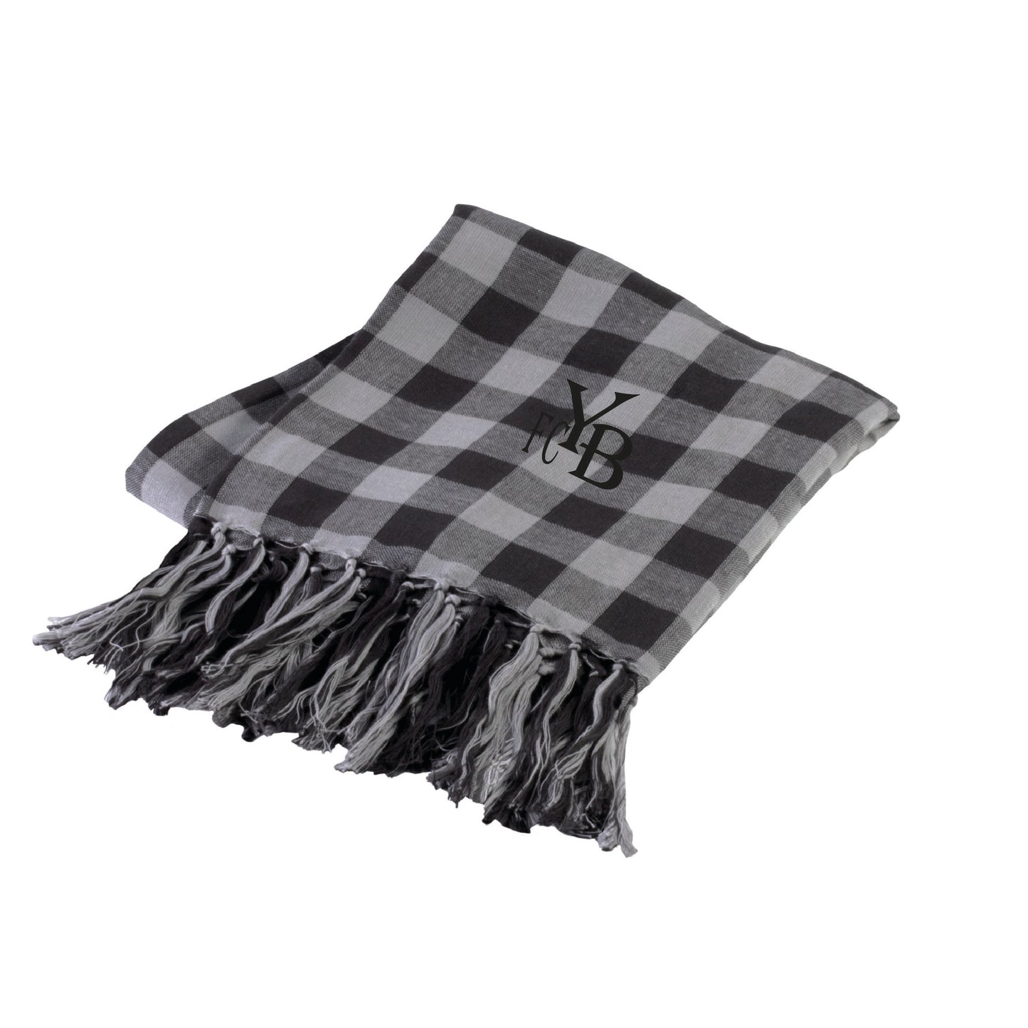 Écharpe à franges en coton - FCYB (KP415-Broderie)