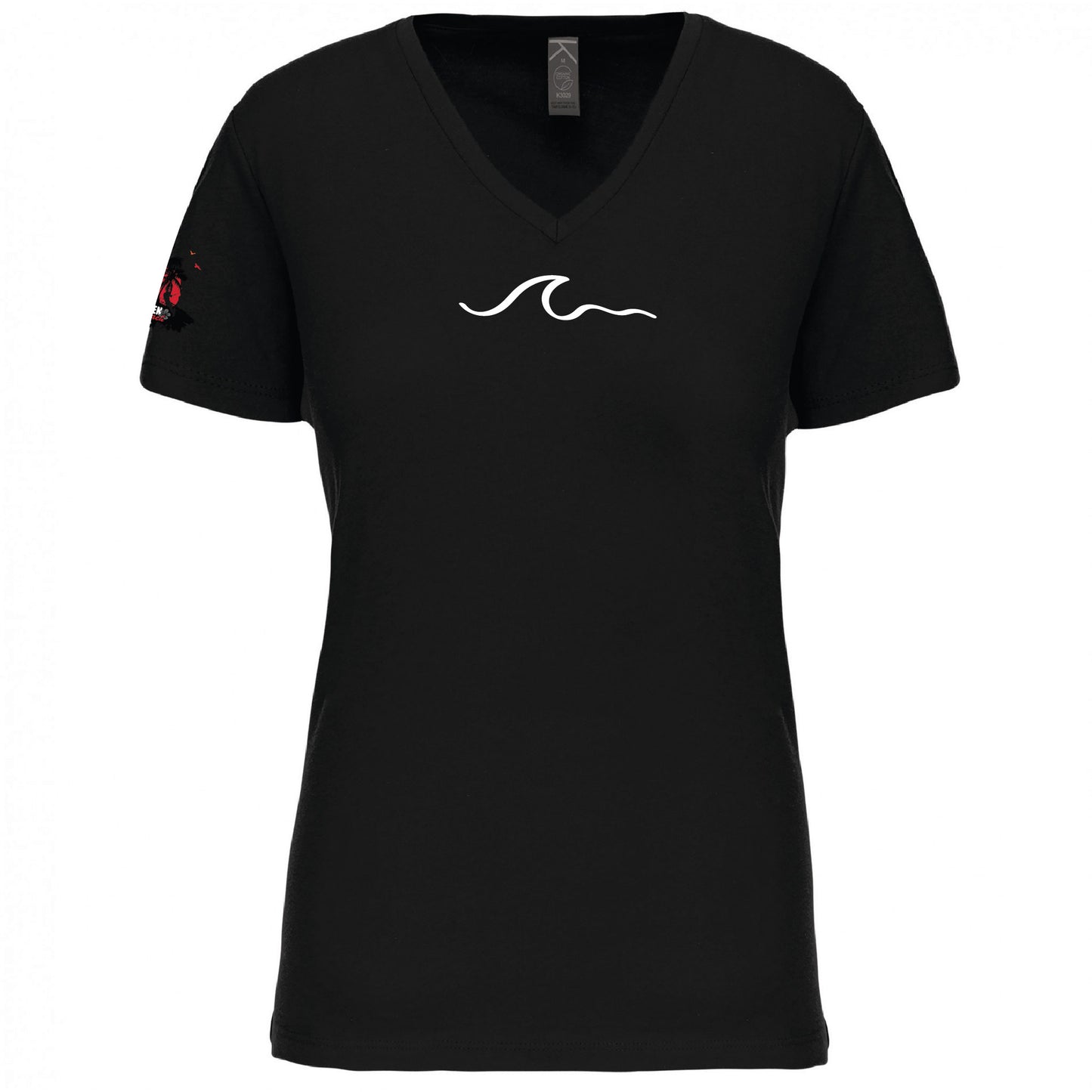T-Shirt "Col V" Bio Version_3 - Femmes - Ehnen Beach (K3029IC)