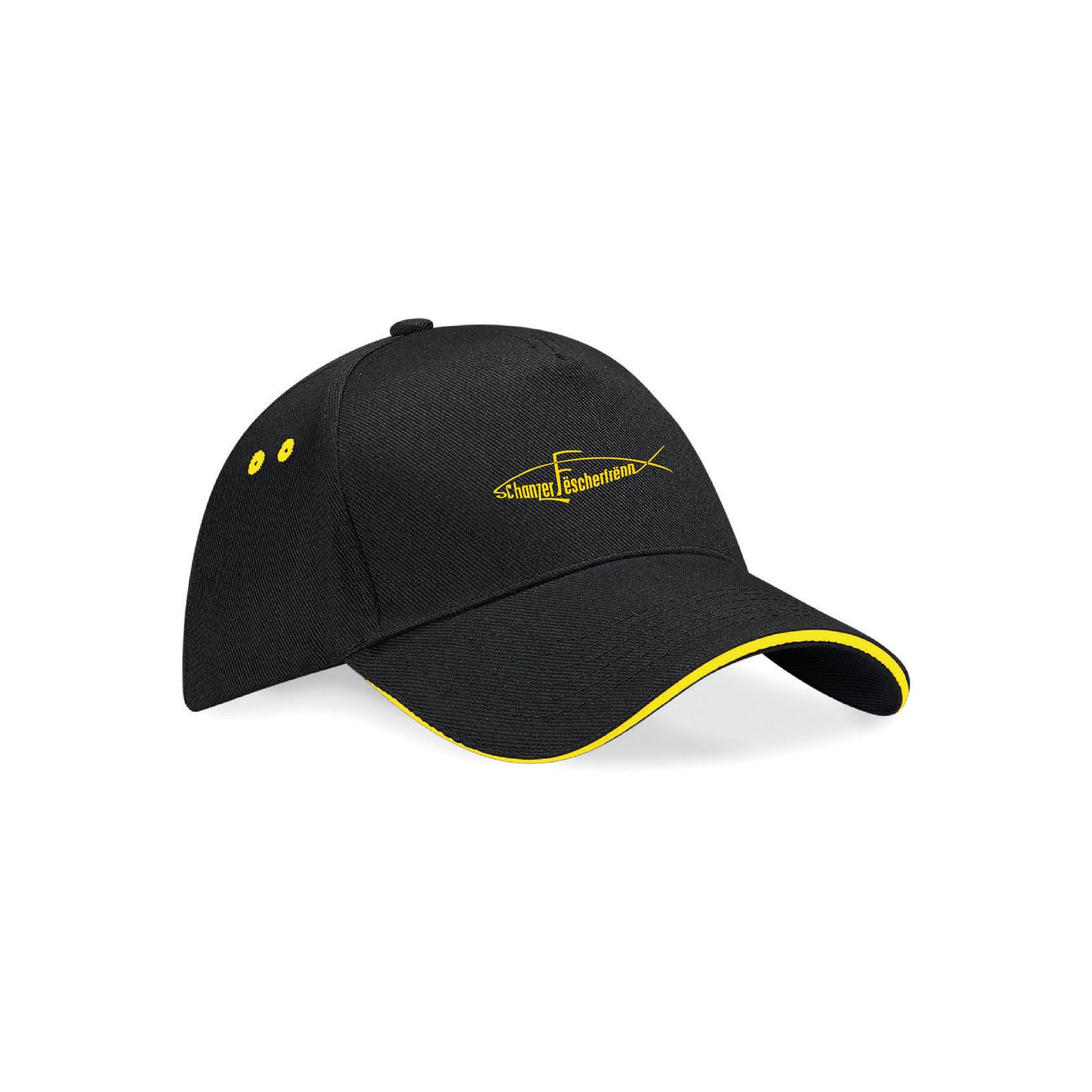 Casquette - Schanzer Fëscherfrënn (Brod-B15C-noir/jaune)