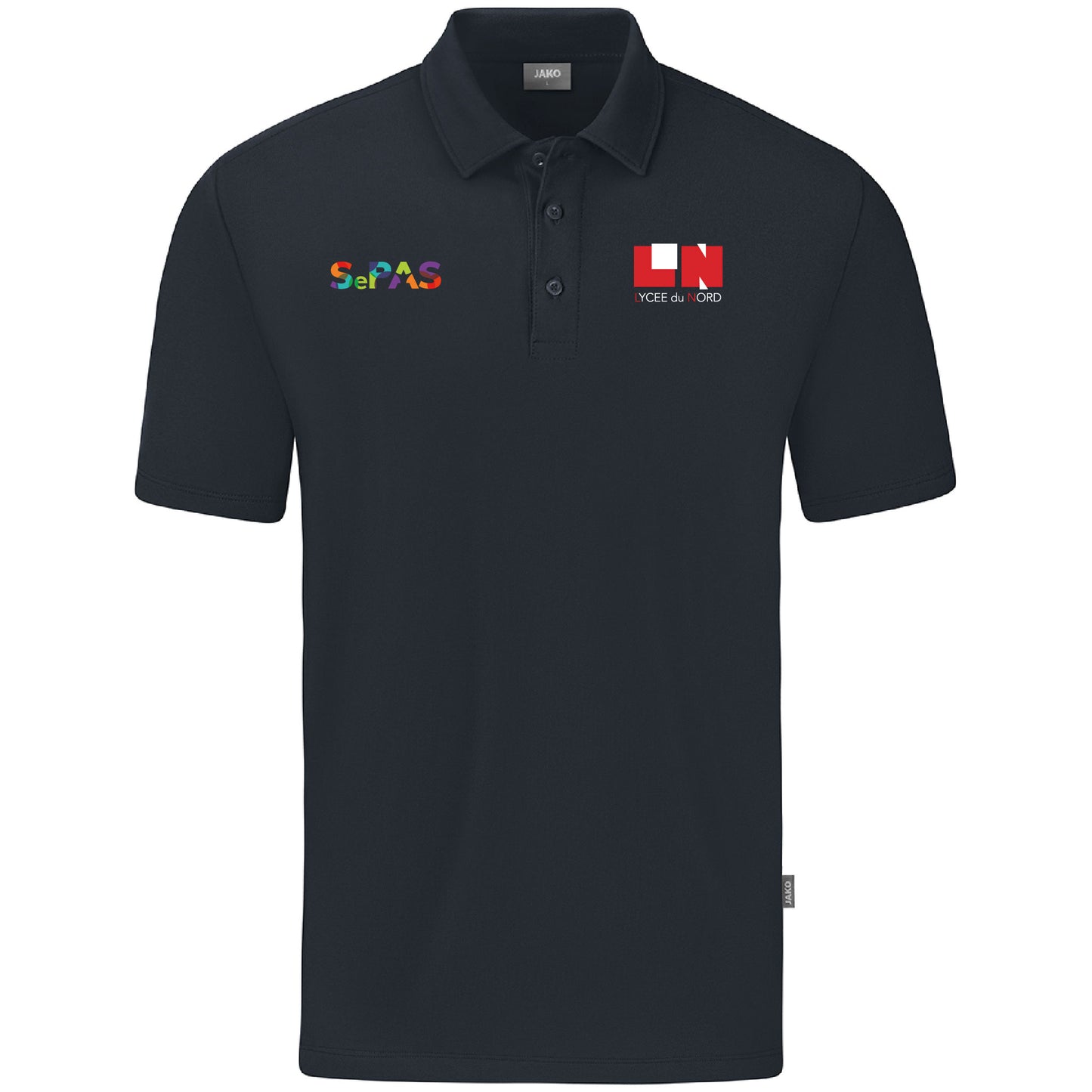 JAKO Polo Organic Coton Stretch - Hommes - Logo LN & SePAS (Broderie-C6321)