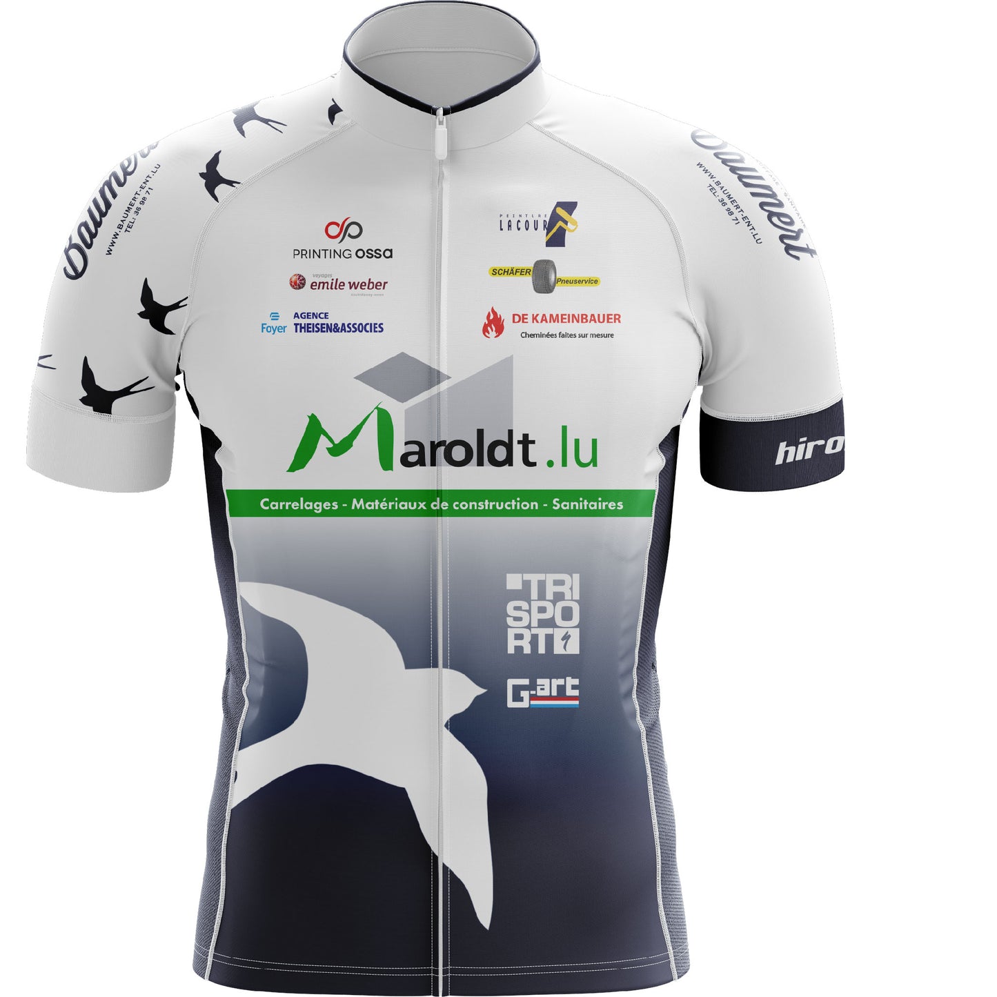 Maillot à manches courtes TEAM -Adultes- (avec flatlock) - l'hirondelle