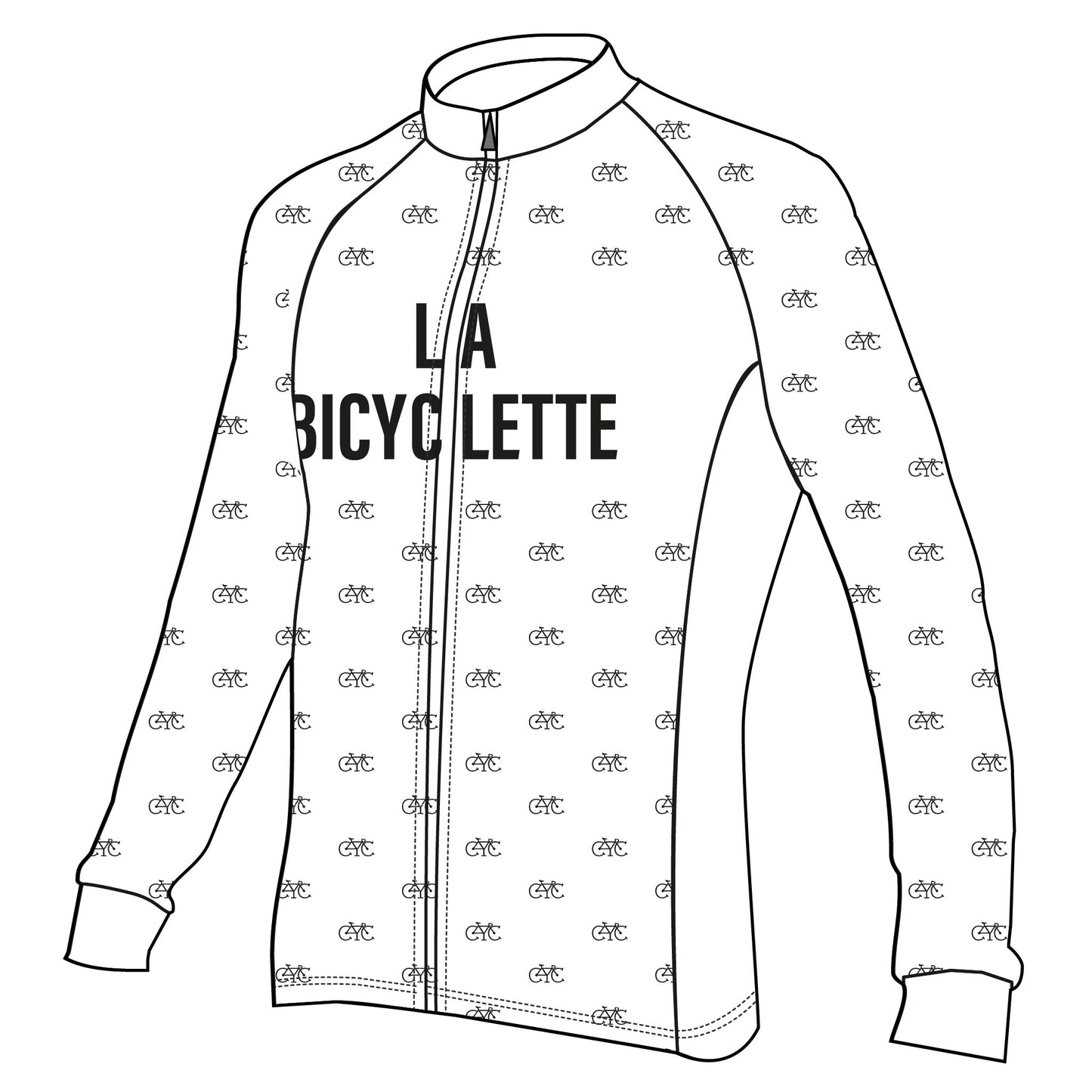 Maillot cyclistes manches longues VUELTA - Adultes - La Bicyclette -v1.1 (Sublimation)