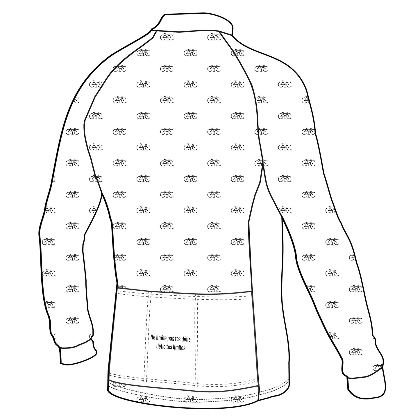Maillot cyclistes manches longues VUELTA - Adultes - La Bicyclette -v1.1 (Sublimation)