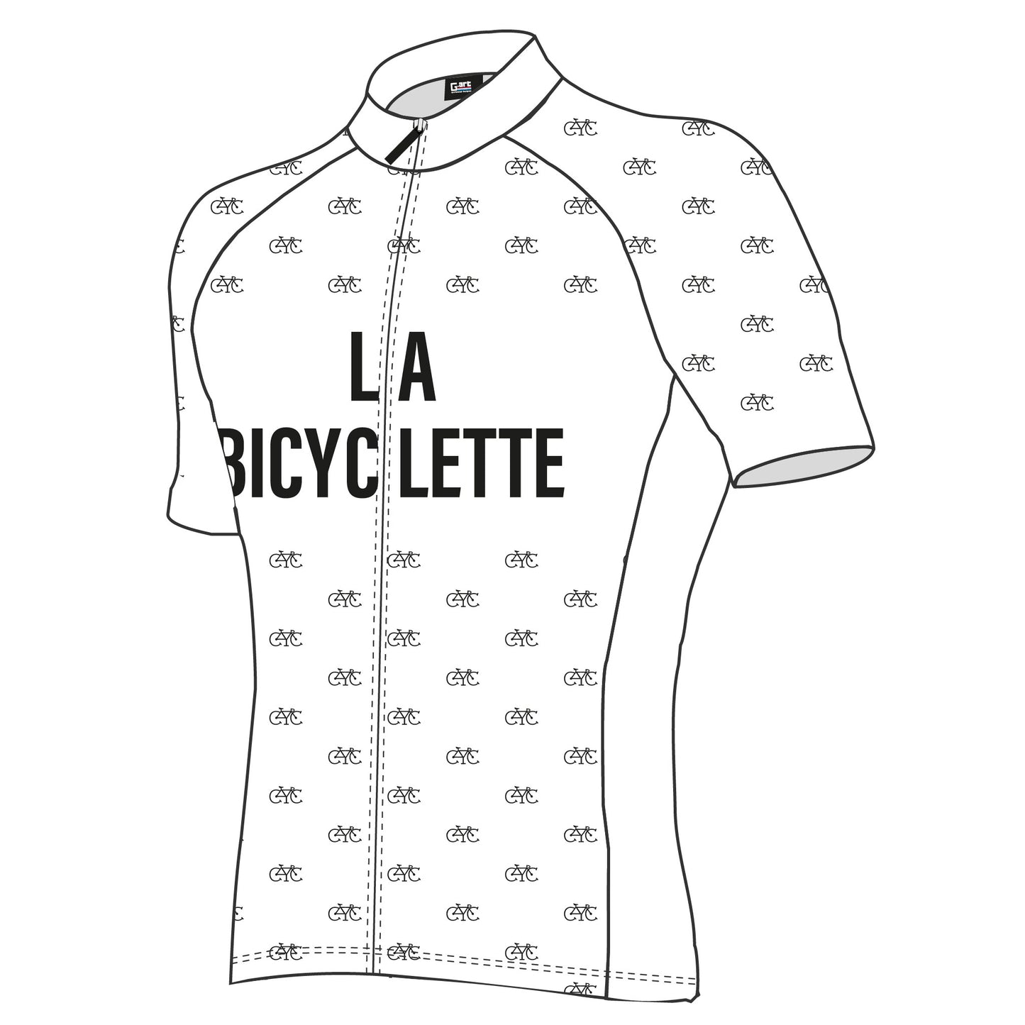 Maillot manches courtes Team - Adultes - La Bicyclette - v1.1 (2165-Sublimation)
