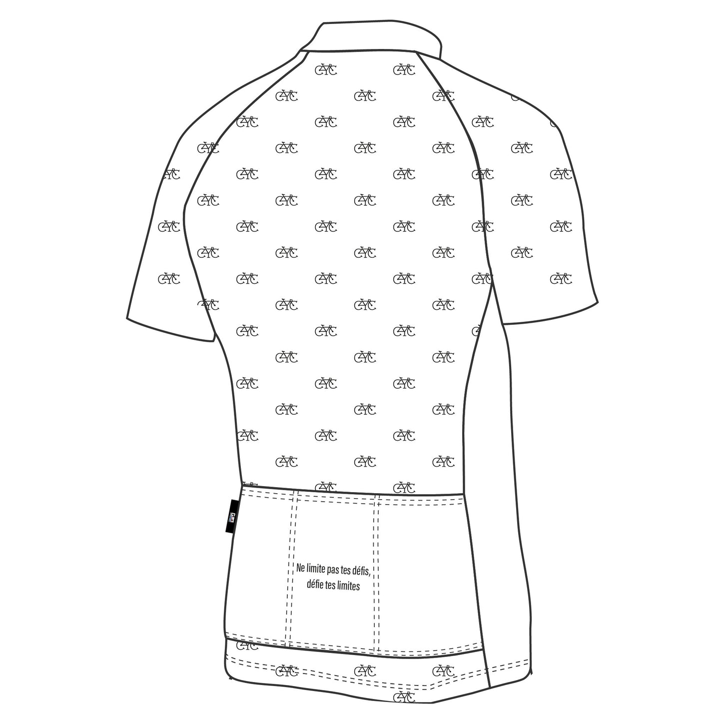Maillot manches courtes Team - Adultes - La Bicyclette - v1.1 (2165-Sublimation)