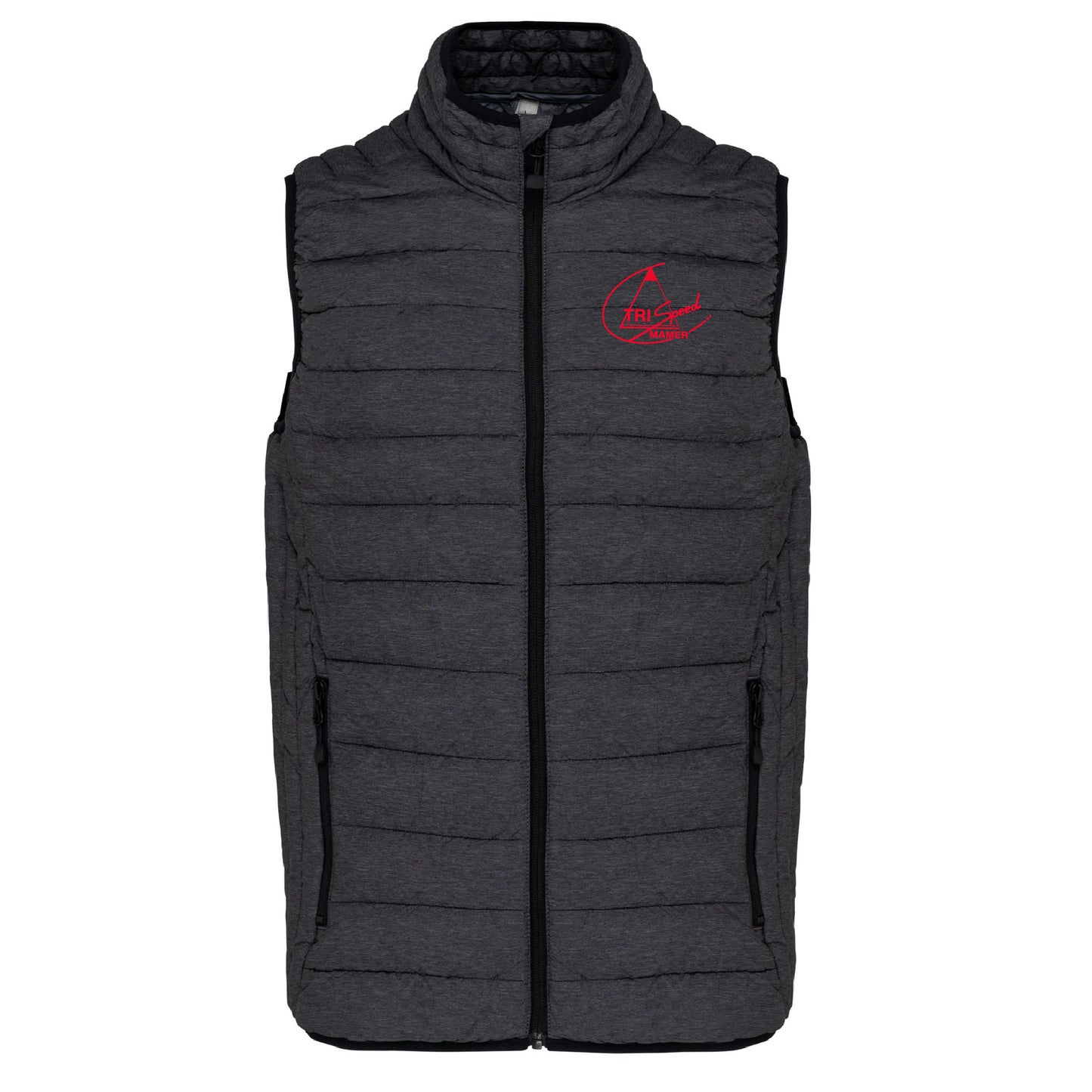 Gilet Doudoune légère - Adultes - Trispeed (K6113-marl dark grey-Broderie)