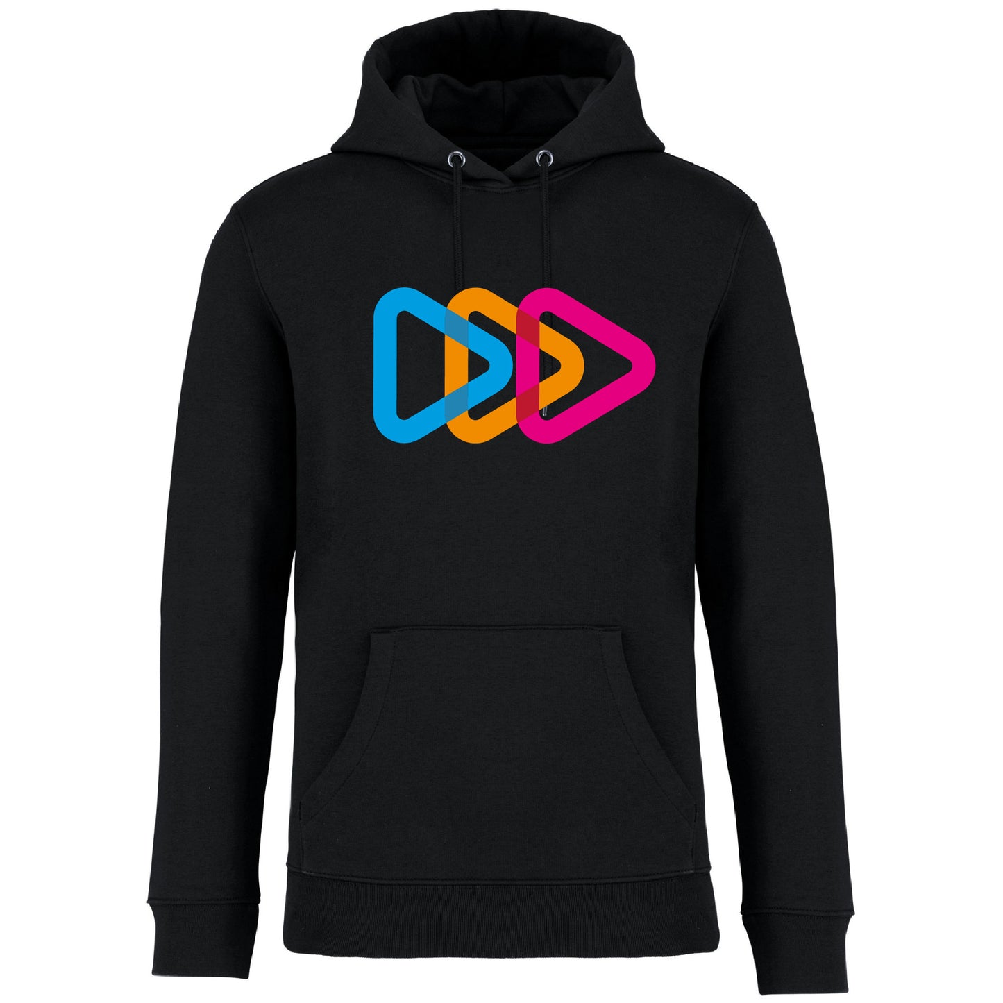 Sweat-shirt écoresponsable à capuche - Unisex - TRIPLAY (NS401-noir-broderie)