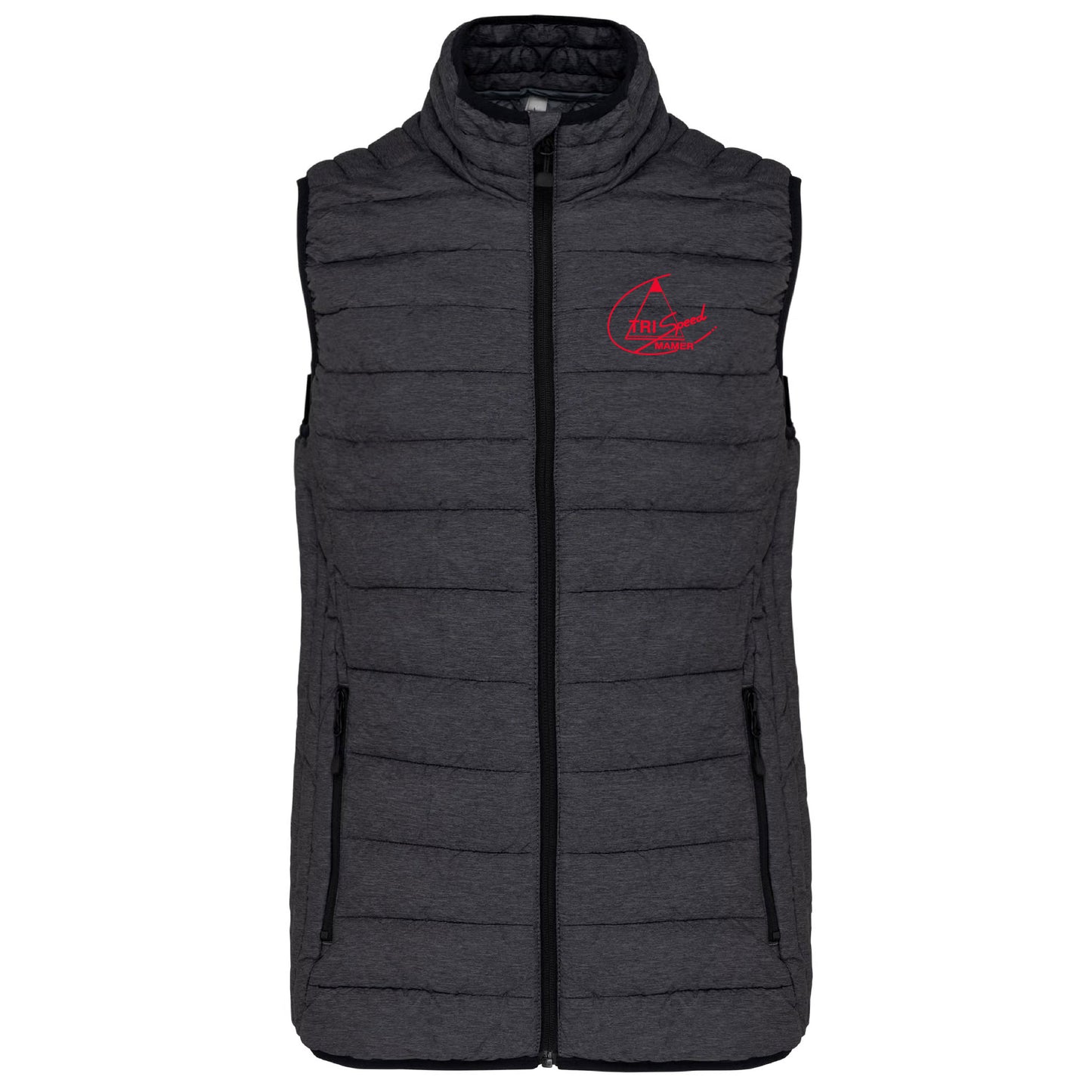 Gilet Doudoune légère - Femmes - Trispeed (K6114-marl dark grey-Broderie)