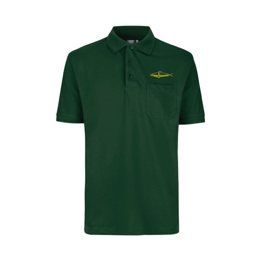 Poloshirt avec poche - Schanzer Fëscherfrënn (Brod-ID320-bottlegreen)