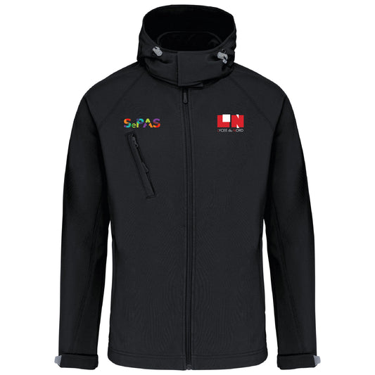 Veste softshell à capuche amovible - Hommes - LN-SePAS (Broderie - K413)