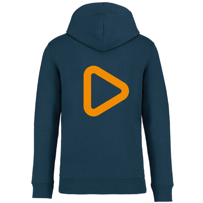 Sweat-shirt écoresponsable à capuche - Unisex - TRIPLAY (NS401-peacock blue-brod)