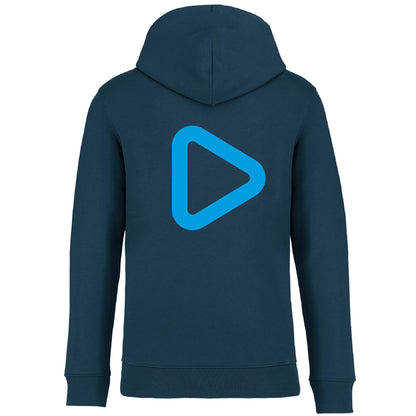 Sweat-shirt écoresponsable à capuche - Unisex - TRIPLAY (NS401-peacock blue-brod)