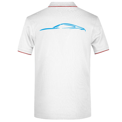 Polo Stripe - Unisex - Porsche Club (JN728-blanc/rouge)