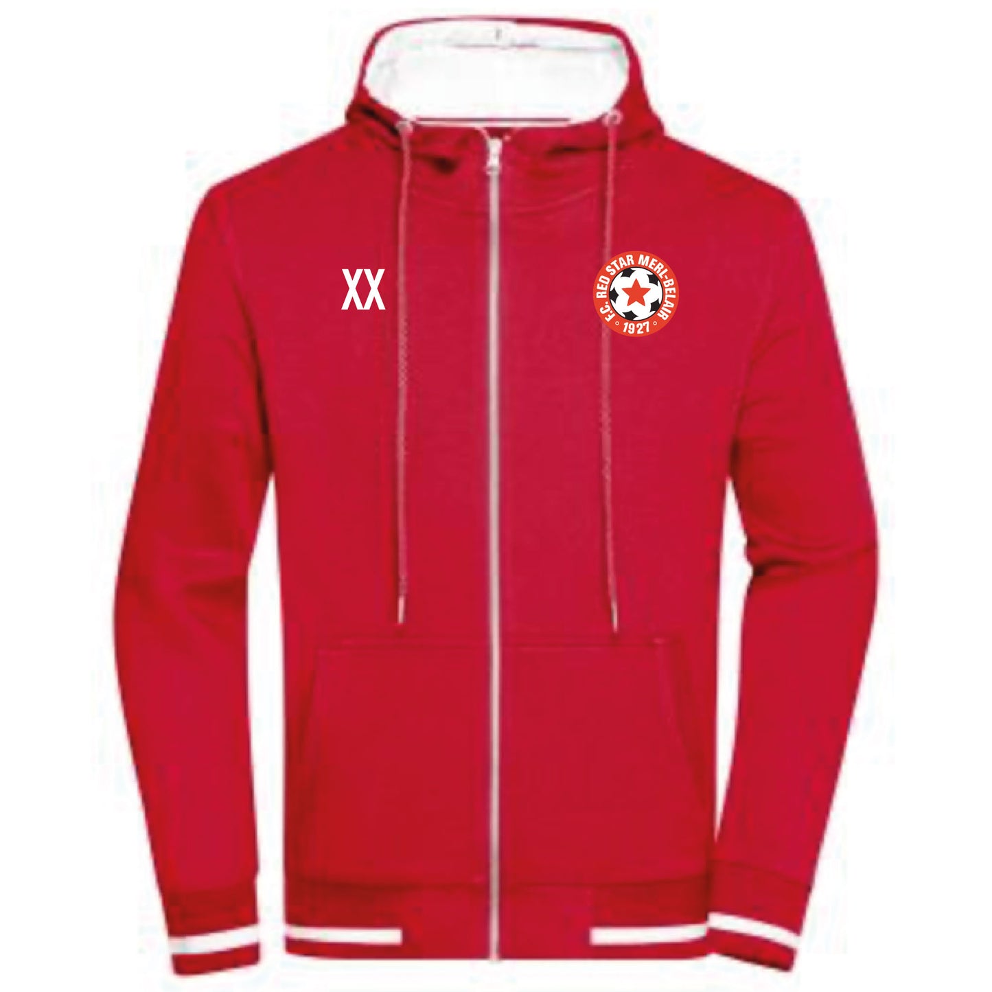 Veste sweat zippé avec capuche - Unisex - Red Star Merl (JN776)