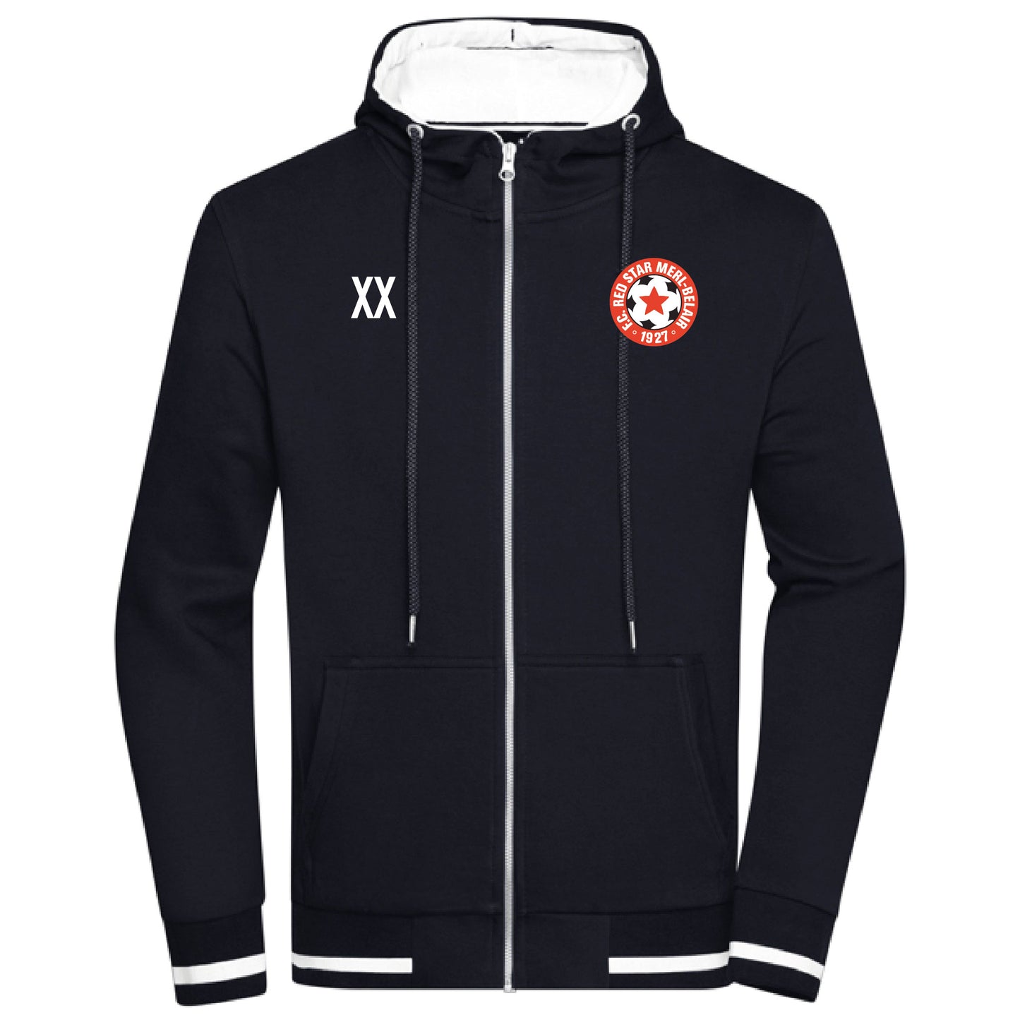 Veste sweat zippé avec capuche - Unisex - Red Star Merl (JN776)