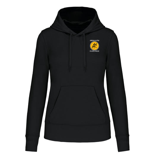 Hoodie -Femmes- Judo&Ju-Jitsu Dudelange (K4028-noir-Brod+Floc)