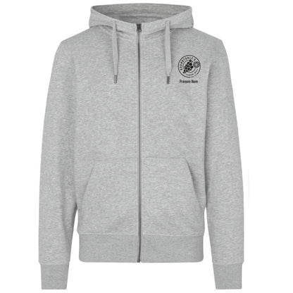 Hoodie zippé (Jacket gris chiné) - Hommes - RT (Brod-ID0638)