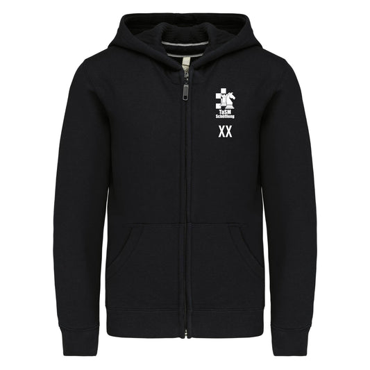 Sweat-shirt capuche zippé -Enfants- TaSM Schëffleng (K455-noir)