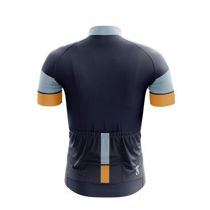 Navy - Orange Semi Pro / Kurzärmeliges Radtrikot