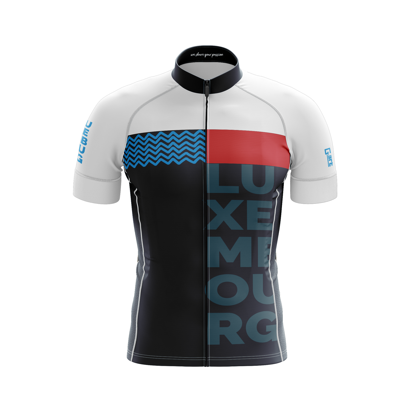 Luxembourg G art Semi Pro Short sleeved cycling jersey G Art